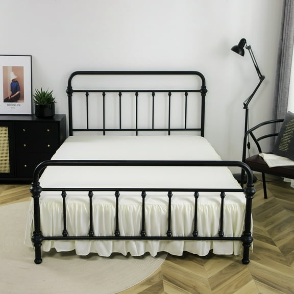 Mictong folded bed skirt, open corner bed skirt, solid color open corner ruffle edge bed skirt, suitable for bedroom hotels, 39x75 drop 14 inch, 400g, Beige, 1 piece
