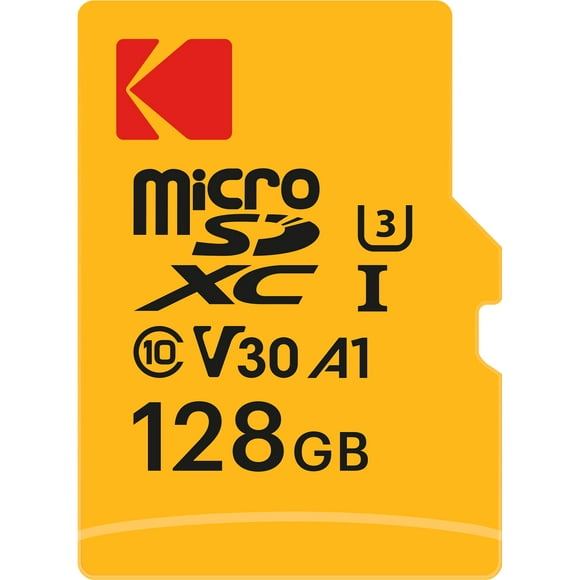 Tarjeta microSDXC KODAK 128GB UHS-I U3 V30 A1 con adaptador