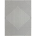 thumbnail image 2 of Unique Loom Outdoor Modern Collection Area Rug - Achromatic (9' x 12' Rectangle White and Black), 2 of 6