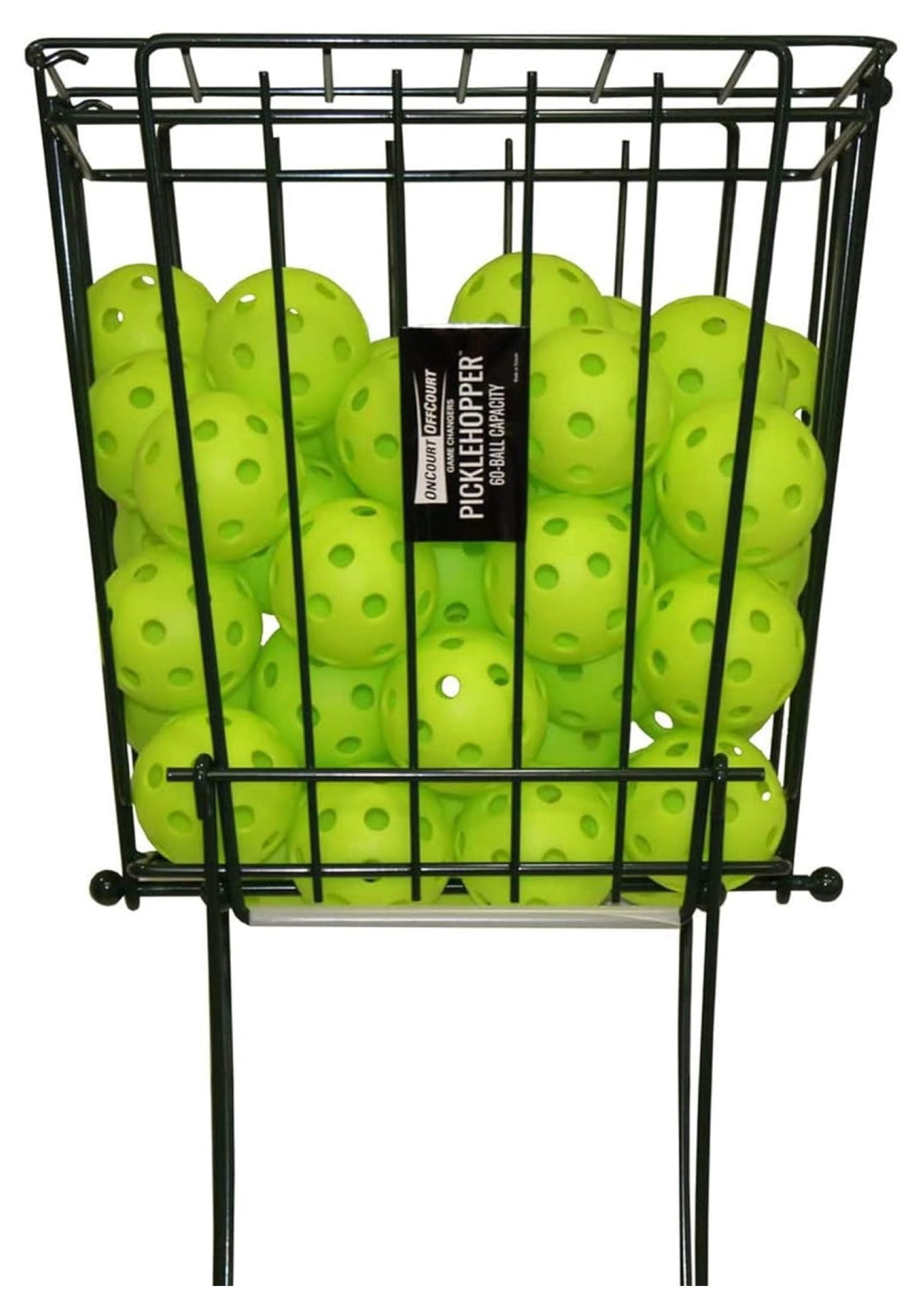 Picklehopper 60 - Pickleball Basket | Holds and Picks Up 60 Balls | EZ Glide Bar Provides Effortless Ball Pick-Up | No Tool Assembly | Picks Up All Types of Pickleballs