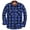 Blue, variant on SPEEDRUN Men's Casual Plaid Shirts Button Down Long Sleeve Jackets Shirt with Chest Pocket Checked Shirt Jacket Thicker and Warmer for All Seasons Purple XL