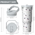 thumbnail image 4 of Christmas 30oz Handheld Travel Tumbler with Handle – Double Wall Stainless Steel Insulated Cup, Flip Straw Lid, Leak-Proof & BPA-Free for Hot and Cold Drinks – Durable Coffee & Juice Mug Black, 4 of 7