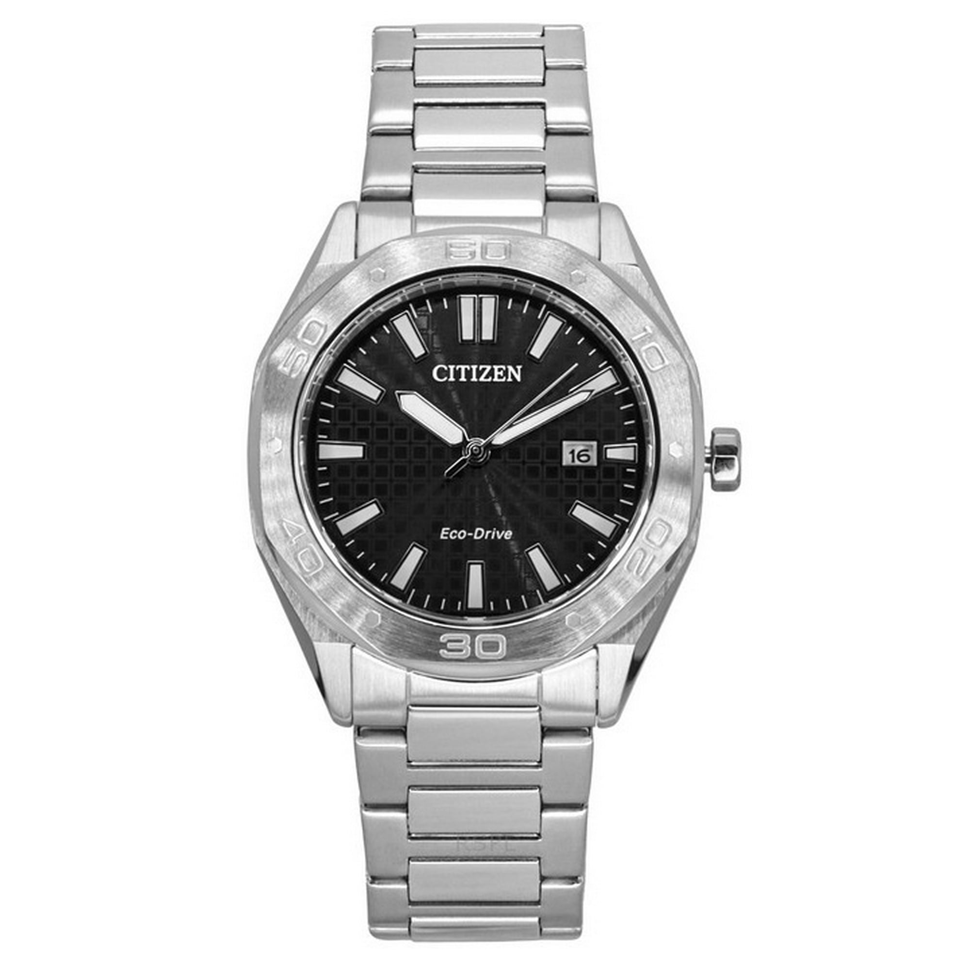 Citizen Eco-Drive Stainless Steel Black Dial BM7630-80E 100M Men's