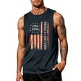 thumbnail image 2 of Men's America 250 Years Tank Top with Patriotic Flag Graphic and Sleeveless Design Featuring Vintage Distressed Print Navy L, 2 of 4