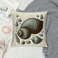 thumbnail image 2 of QZHH Nautical Pillows Covers Vintage Coastal Decor&nbsp;Conch Seashell Decorative Marine Life Throw Pillow Cover Ocean Sea Pillowcase Outdoor Decor Sofa (Ocean), 2 of 5