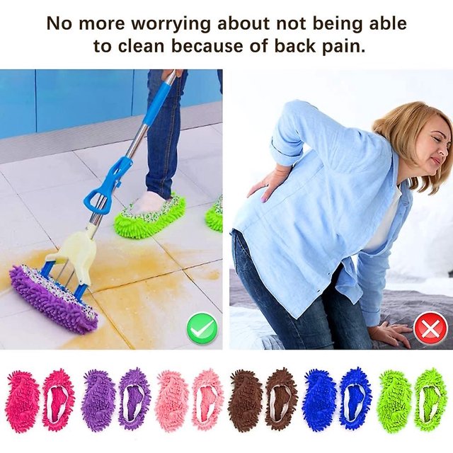 Cubrezapatos antipolvo para zapatillas, 6 pares de fregonas lavables multifunción ZefeiWu 8390611292744