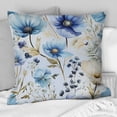thumbnail image 2 of Designart "Peaceful Blue Watercolor Garden" Floral Printed Throw Pillow, 2 of 5