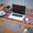 thumbnail image 3 of Long Mouse Pads for Desk,Brown Ethnic Pattern Desk Mats on Top Of Desks, Desk Mouse Pad Extra Large with 3mm Non-Slip Base and Stitched Edge for Gaming,Office,Work,Home 35.4"x15.7", 3 of 6