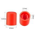 thumbnail image 3 of 20 Pcs 3.1mm Hole Dia Plastic Push Button Tactile Switch Caps Cover Keycaps Protector Red for 6x6 Micro Switch, 3 of 3