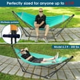 thumbnail image 3 of Tranquillo Double Hammock with Stand Included for 2 Persons/ Foldable Hammock Stand 600 lbs Capacity Portable Case - Inhouse, Outdoor, Camping, Sky, 3 of 8