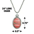 thumbnail image 4 of Not Pink Salmon Color Funny Antiqued Oval Charm Pendant with Chain, 4 of 4