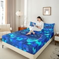 thumbnail image 4 of Homewish Pixelated Miners 3pcs Twin Sheet Sets For Boys Girls,Abstract Ombre Gamer Twin Fitted Sheet,Video Game Breathable Flat Sheet,Microfiber Bedroom Decor, 4 of 7