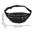 thumbnail image 3 of Unique Bargains 1 Pc Stylish Sports Waist Bag Waterproof & Abrasion-Resistant Fanny Pack for Sports Black, 3 of 6