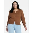 thumbnail image 4 of Time and Tru Women's Button Front Cardigan Sweater, Midweight, Sizes XS-XXXL, 4 of 6
