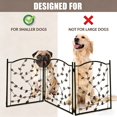 thumbnail image 6 of Freestanding Foldable 3-Panel Metal Pet Gate, Portable Lightweight Dog & Cat Barrier, Wide Puppy Fence for Doorways, Stairs & Hallways, 6 of 10