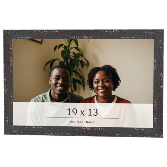 19x13 Frame Black Solid Wood Picture Frame Width 1.125 Inches | Interior Frame Depth 0.5 Inches |