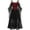 Red, variant on Womens Gothic Steampunk Dress Lace Dresses Halloween Long Punk Bandage Splicing Strap Suspender Dress