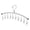 A, variant on Functional Windproof Sock Clip Clothesline 10 Clips Metal Material Portable Folding for Balcony Travel Underwear Socks