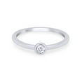thumbnail image 3 of 2.5MM Round Cut Lab Grown Diamond Accents Solitaire Stackable Engagement Ring In 14K White Gold Over Sterling Silver(G-H Color,SI1-SI2 Clarity,0.07 Cttw)-5, 3 of 8