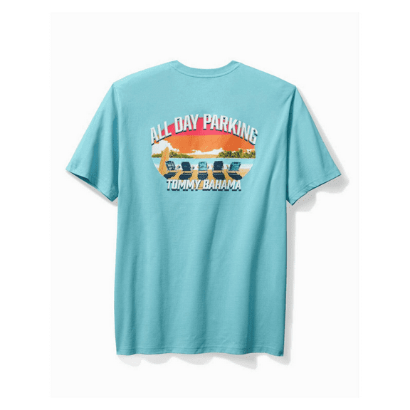 Tommy Bahama All Day Parking Graphic T-Shirt , Milky Blue , M/M