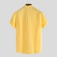 thumbnail image 3 of INCERUN Men's Round Neck Casual Short Sleeve Buttons Tops Shirt, 3 of 7