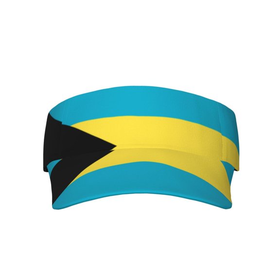 Bahamas Flag Pattern Sports Sun Visor Hats Adjustable Sun Visor Caps For Women And Men