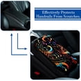 thumbnail image 5 of Musical Note Soft Furry Printed Car Armrest Cover 12.5x8.2 Inch - Comfortable Armrest Accessories Mat, 5 of 6