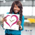 thumbnail image 5 of 3dRose, A Modern Pink Heart, 15x15 Wall Clock, 5 of 8