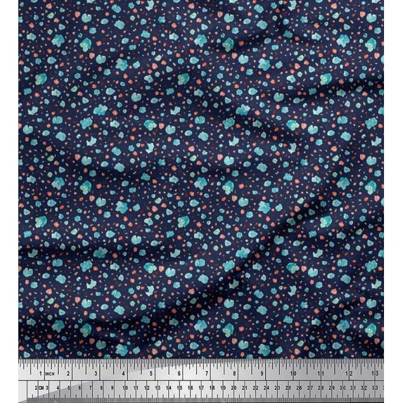 Soimoi Rayon Fabric Floral Shirting Decor Fabric Printed Yard 42 Inch Wide