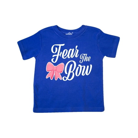 

Inktastic Cheerleading Fear The Bow White Gift Toddler Toddler Girl T-Shirt