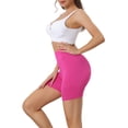 thumbnail image 4 of INSPIRE CHIC Women's Mid-Thigh Boxer Underwear Full Coverage Soft Stretch Boyshorts Panties L Hot Pink, 4 of 5
