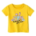 thumbnail image 3 of GDREDA Vêtements pour Filles, T-Shirt Graphique Mignon de Pâques à Col Rond et Manches Courtes, T-Shirt d'Été Décontracté, Hauts Mignons pour Filles, Tendance Jaune, 8-9 Ans, 3 of 4