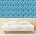 thumbnail image 3 of Ambesonne Floral Peel & Stick Wallpaper for Home, Fashion Grunge Flowers Art, 13"x36", Pale Cadet Blue and Teal, 3 of 5