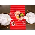 thumbnail image 7 of Contemporary Home Living Embroidered Love Striped Valentine's Day Cotton Table Runner - 72" - Red, 7 of 7