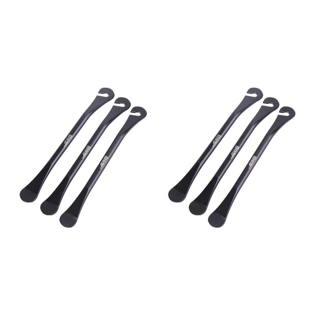 Wosthever 3 Pieces Bicycle Tire Lever Plastic Road Bike Bike Maintenance Curved Tools Opener Cycling Tool Pry Spoon Mountain Bar Silver Negro 2Conjunto