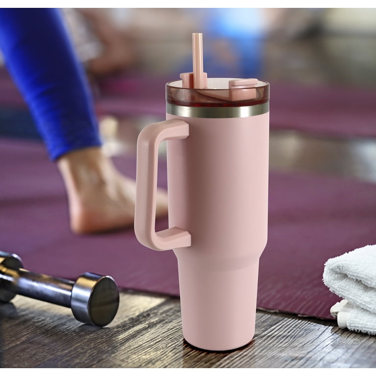 ピンクファイヤー　ルース　③　送料無料 Mainstays Stainless Steel 40 oz Double Wall Insulated Tumbler with