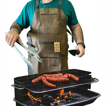 

Leather Apron For Men & Women Aprons For Cooking Bbq Barbers Butchers Bartender Chefs Grilling