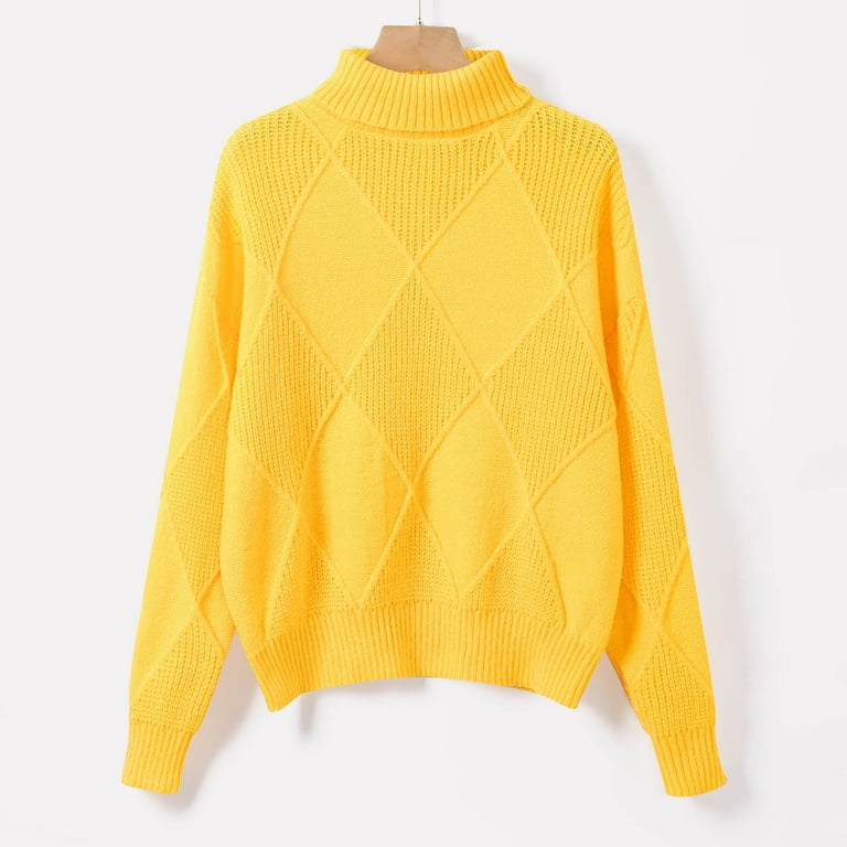 RMGVDSD Women's Oversized Turtleneck Sweaters Soft Cable Knit Long