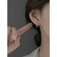 thumbnail image 6 of Cute CZ Bow Small Hoop Earrings for Women Cartilage 925 Sterling Silver Small Huggie Helix Hoops Earring, 6 of 7