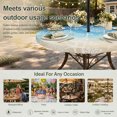 thumbnail image 6 of Round Outdoor Tablecloth with Umbrella Hole and Zipper, Blue Beige Ombre Coastal Tablecloth with Elastic Waterproof, Nautical Beach Starfish Coral Summer Patio Table Covers for 45" - 54" Pool Tables, 6 of 9