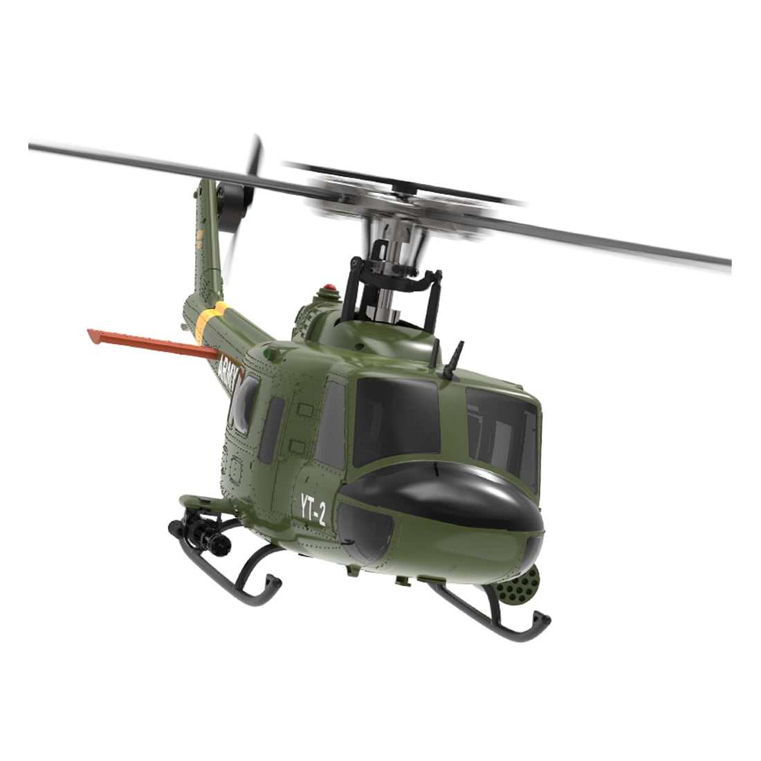 F07-V 6CH RC Helicopter, Flybarless UH-1 Huey Scale Model, 3D/6G Dual Mode Brushless Helicopter with Gyro Stabilization for Adults