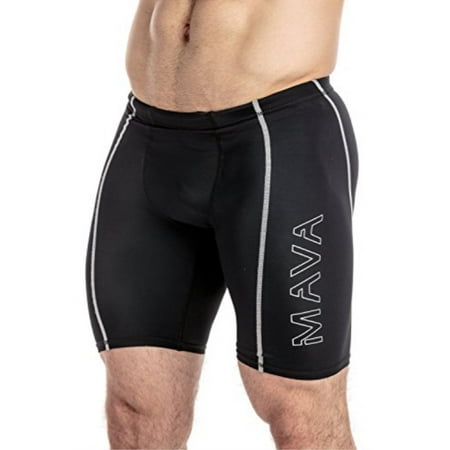 Mava Menâ€™s Compression Short Leggings - Base Layer Tights for Workouts, Running, Cycling, Sports, Training, Weightlifting - All Weather Shorts (Best Cold Weather Running Tights 2019)