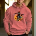 thumbnail image 6 of Men's 330g 100% Cotton Pattern Terry Dropped Shoulder Hoodie-Skateboard Skull Pattern, 6 of 15