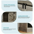 thumbnail image 2 of DEXTRUS Coffee Bar Cabinet Modern Sideboard Rustic Grey Oak with Power Outlet Wine Glass Rack Barn Door 47 Inch, 2 of 6