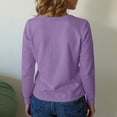 thumbnail image 4 of Sweaters for Women 2025 Fall - Long Sleeve V Neck Loose Knit, Lightweight Pullover Blouses with Breathable Fabric, Business Casual for Cool Office Days, 4 of 4