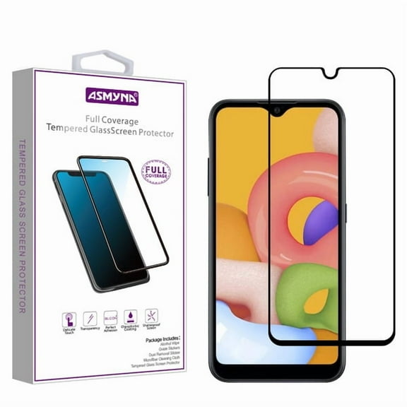 Samsung Galaxy A01 Screen Protector [Full Coverage] Tempered Glass Screen Protector [Case Friendly, Anti Fingerprint] LCD Screen Protection Glass Film Anti Scratch, Bubble Free For Samsung Galaxy A01
