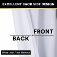 thumbnail image 4 of Blackout White Curtains 84 Inches Long Thermal Curtains for Sliding Glass Door Room Darkening Curtains for Living Room Extra Wide Sliding Glass Door,W100 X L84 Inch, Pearl White, 4 of 5