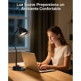 thumbnail image 2 of Lámpara de Escritorio LED, lampara de Mesa con USB Recargable, 3 Luces Regulables, Flexible de 360, Lámpara de Trabajo Inteligente Automática, Lampara Noche para leer oficina, Estudio, 2 of 9