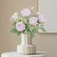 thumbnail image 5 of Ramo de rosas artificiales moradas, estilo nórdico, flor de imitación fresca, ramo de mano para bodas, decoración del hogar, 5 of 6