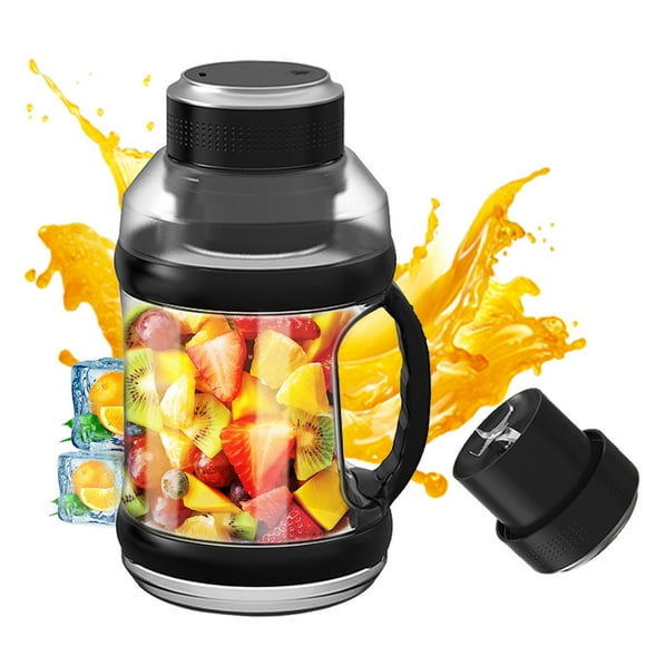 Sport Portable Blender 68oz USB Rechargeable Travel Juice Blender for Shakes and Smoothies 18000RPM BPA-Free Personal-Size Cordless Big Belly Bottle with 6 Blades for Kitchen Home Gym